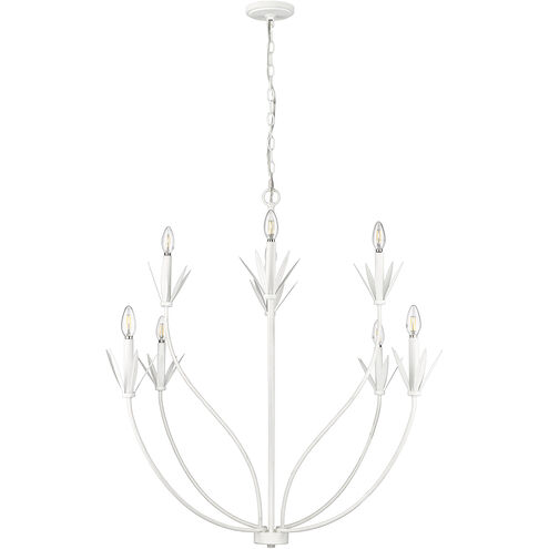 Primrose 8 Light 40.5 inch Textured White Chandelier Ceiling Light